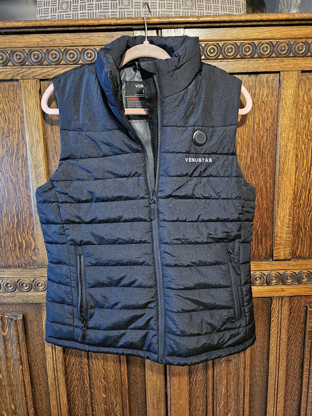 VENUSTAS Black Battery Heated Women's Puffer Vest Small